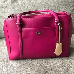 Coach F25669 Pink Peyton Leather Pocket Tote